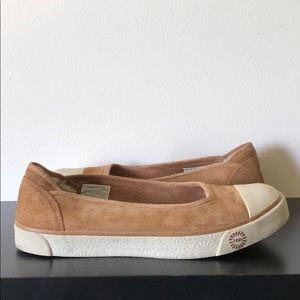 UGG AUSTRALIA 1884 NEEMA TAN LEATHER SNEAKERS 9.5